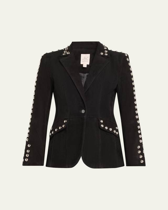 Milly Studded Suede Blazer